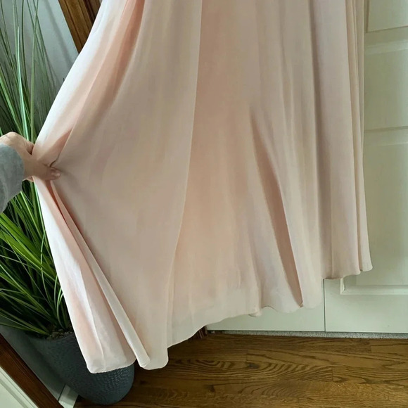Lulus All About Love Blush Pink Full Length Formal Prom Wedding Dress Size XS - Picture 7 of 15